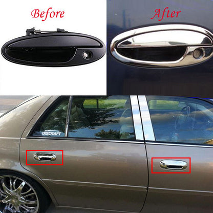 4DR Chrome Door Handle Cover For 2000 2001 2002 2003 2004 2005 Pontiac Boneville