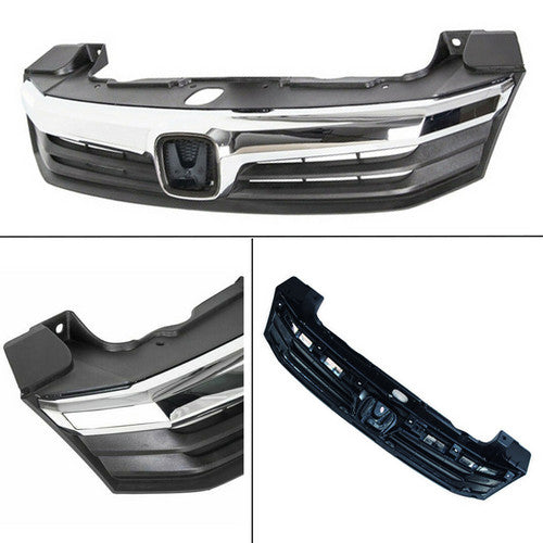 Bumper Upper Grille For Honda Civic 4DR Sedan 2012 2013 Chrome Mesh Style Grill