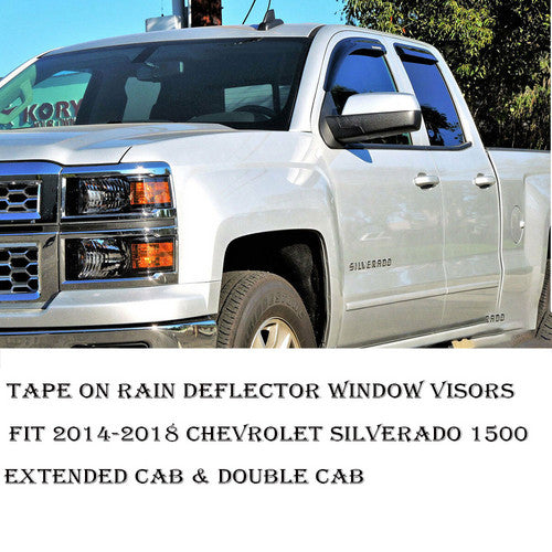 For 2014-16 2017 2018 Chevrolet Silverado 1500 Window Visor Extended/double Cab