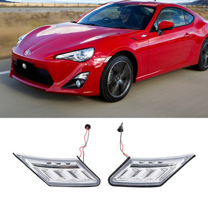 For TOYOTA GT86 2017- 2019 Bumper Both Side lamps Side Marker Signal Lights Pair