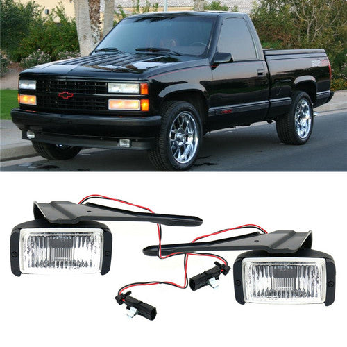 Front Bumper Fog Light Set For 1988-1999 Chevrolet C/K1500 S10