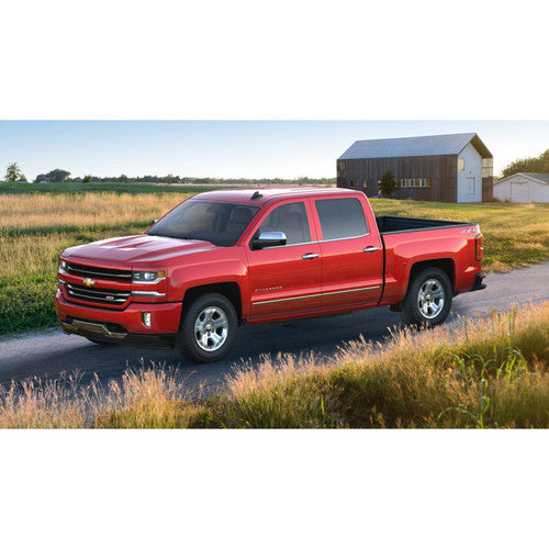 Fit 2014 2015 2016 Chevrolet Silverado/ Gmc Sierra Chrome Top Half Mirror Covers