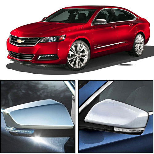 Fit 2014 2015 2016 2017 2018 Chevrolet Impala Chrome Mirror Covers Overlays Trim