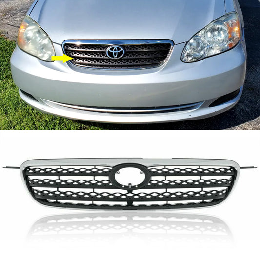 Front Bumper Upper Grille Grill For 2005 2006 2007 2008 Toyota Corolla