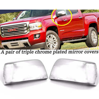 For 2014 2015 2016 2017 GMC Canyon Chrome Mirror Cover