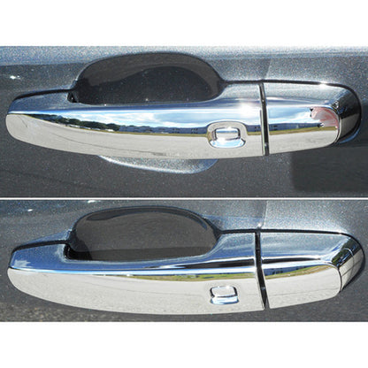 Fit 2014 2015 2016 2017 CHEVY IMPALA Door Handle Chrome Cover W/ 4 Smart Key Cut