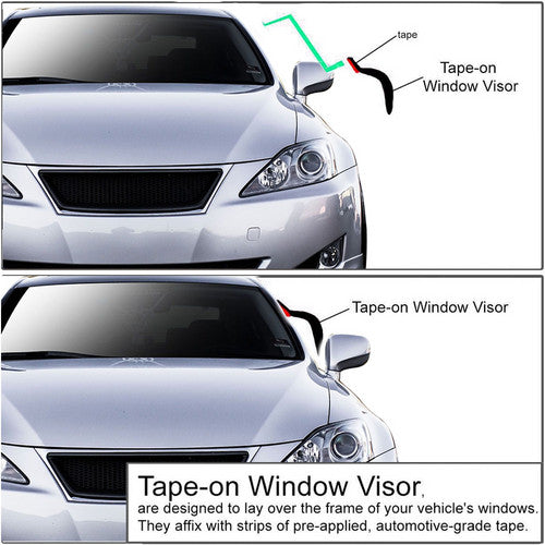 For 1998-2004 Nissan Frontier Crew Smoke Window Visor+Sunroof Rain Deflector 5PC