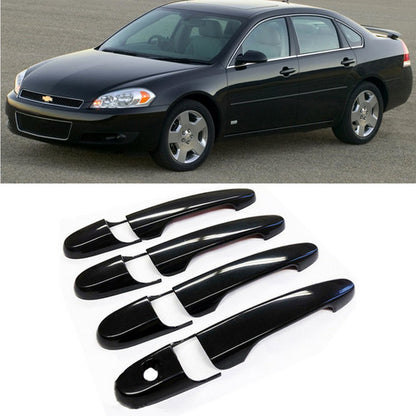 Fit 2006-2012 Chevrolet Impala+Cobalt Gloss Black Handle Covers Set of 4 Overlay