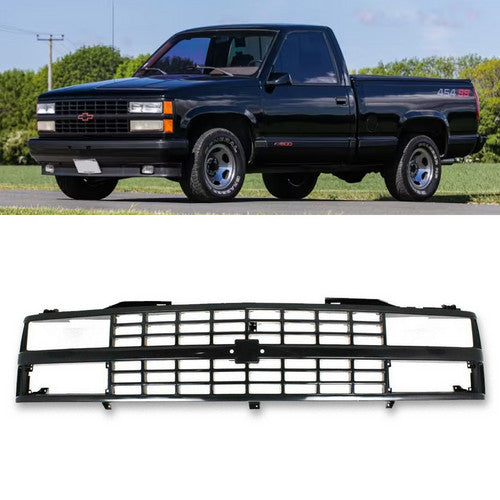 Grille For 88-93 Chevrolet C1500 K1500 Black Plastic