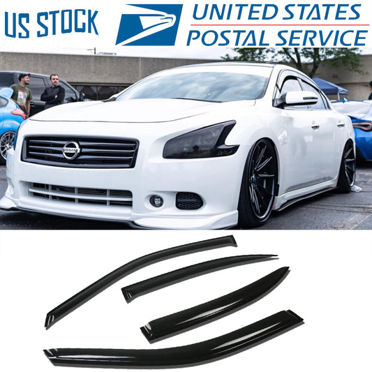 For 2000-2013 Nissan Maxima 4PC Smoke Tint Window Visor Sun Wind/Rain Deflector