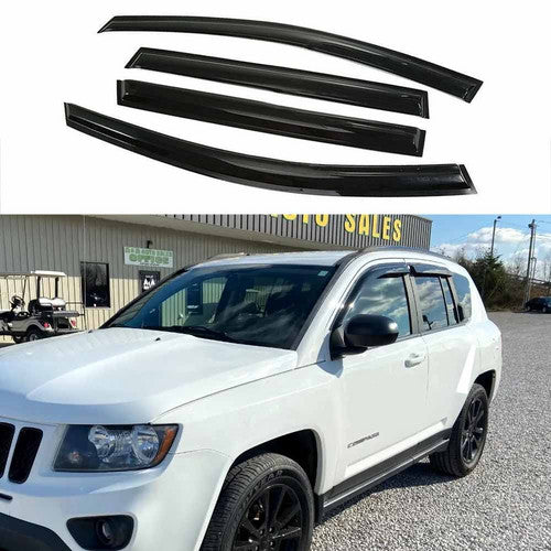 4PC Window Visor Rain Deflector Fit 2007-2010 2011-2017 Jeep Compass