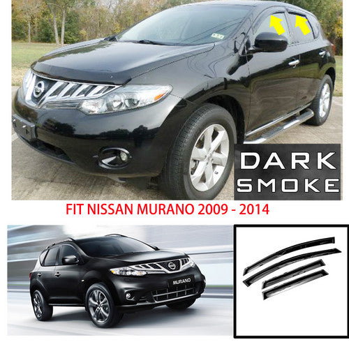 FITS NISSAN MURANO 2009-2012 2013 2014 AVS TAPE-ON RAIN GUARDS WINDOW VISORS 4PC