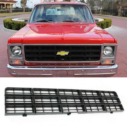 Front bumper Grille Grill For 1977-1980 Chevy C10 K10 G10 Black