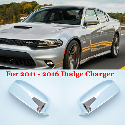 Fit For 2011 2012 2013 2014 2015 2016 Dodge Charger Chrome Mirror Covers 1pair