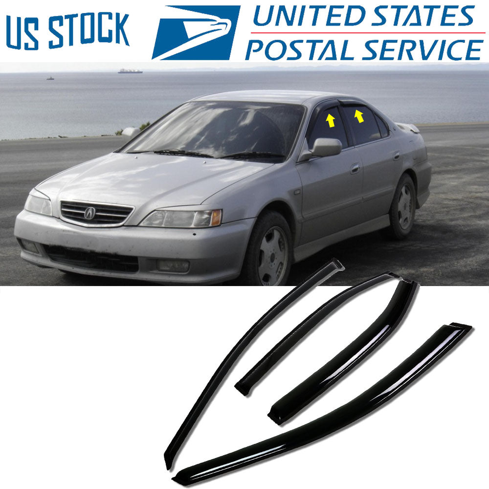 Smoke Tint Window Visor Sun Wind/Rain Deflector For 1999-2003 Acura TL Sedan