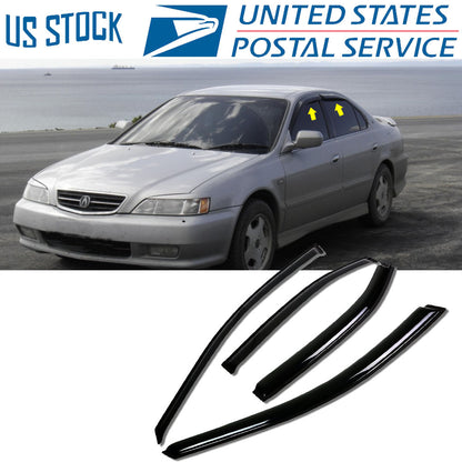 Smoke Tint Window Visor Sun Wind/Rain Deflector For 1999-2003 Acura TL Sedan