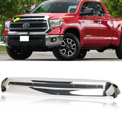 For 2014-2021 Toyota Tundra Chrome Front Upper Hood Bulge Molding Grille Trim