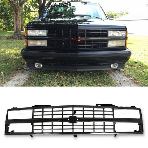 Grille For 88-93 Chevrolet C1500 K1500 Black Plastic