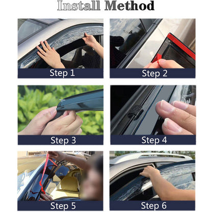 5PC Window Visor Sunroof Guard Rain Deflector For 2002-2008 Audi A4/S4 Sedan