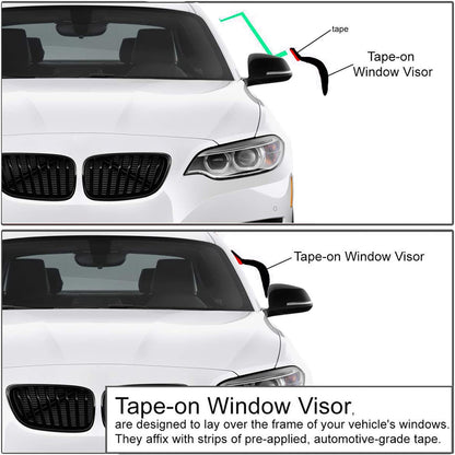 For 2011-2014 Sienna Van Xl30 Smoke Tint Window Visor Sun Wind/Rain Deflector