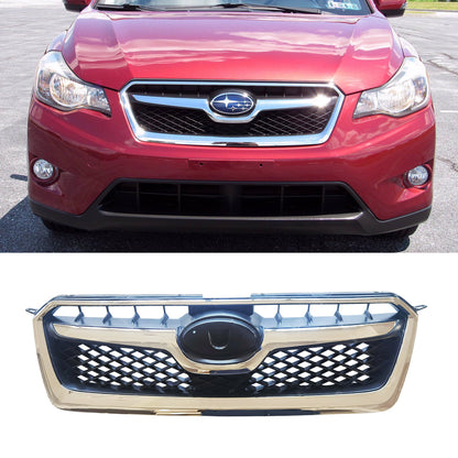 Front bumper Grille Upper Chrome Grill For 2013 2014 2015 Subaru XV Crosstrek