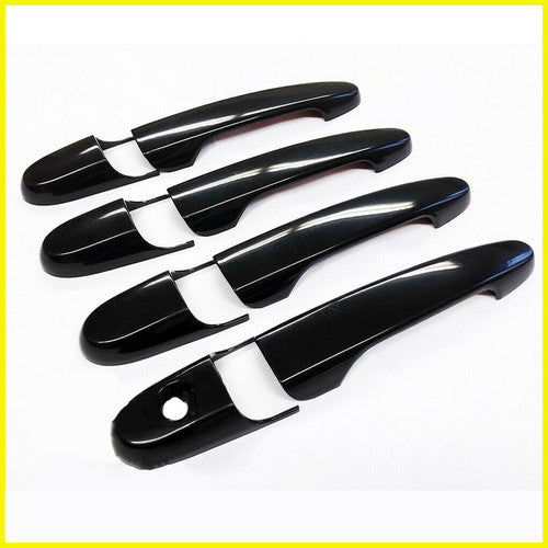 Fit 2006-2012 Chevrolet Impala+Cobalt Gloss Black Handle Covers Set of 4 Overlay