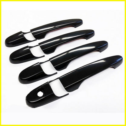 Fit 2006-2012 Chevrolet Impala+Cobalt Gloss Black Handle Covers Set of 4 Overlay