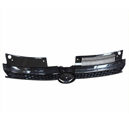 Fit 2010-2014 VW MK6 Golf GTI Jetta Black Carbon Fiber Print Grille