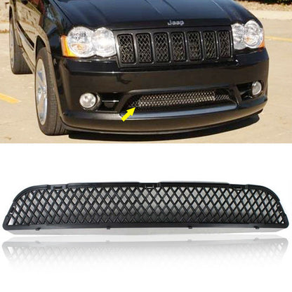 Bumper Grille For 2006-2010 Jeep Grand Cherokee Center Textured Black Plastic