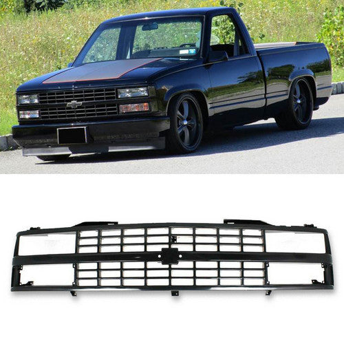 Grille For 88-93 Chevrolet C1500 K1500 Black Plastic