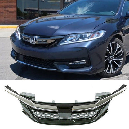 Front Grille Grill Honeycomb Style Fit 2016 2017 Honda Accord Seden 9th Sport