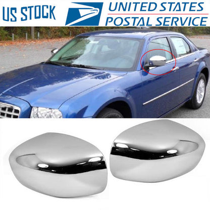 For 2005 06 2007 2008 2009 2010 Chrysler 300 Chrome Side Mirror Covers Top Half