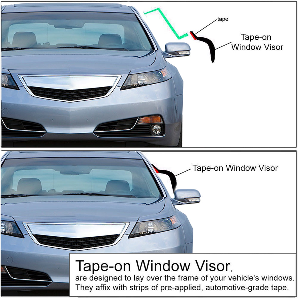 For 2006-2010 Hyundai Sonata Sedan Window Visor Vent Rain Deflector Guard