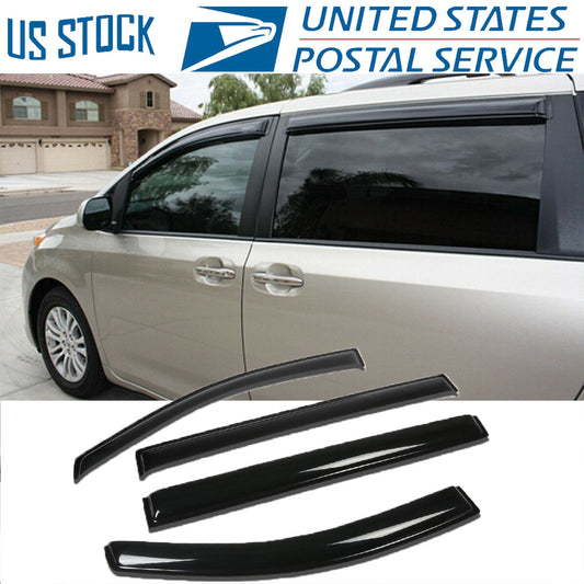 For 2011-2014 Sienna Van Xl30 Smoke Tint Window Visor Sun Wind/Rain Deflector