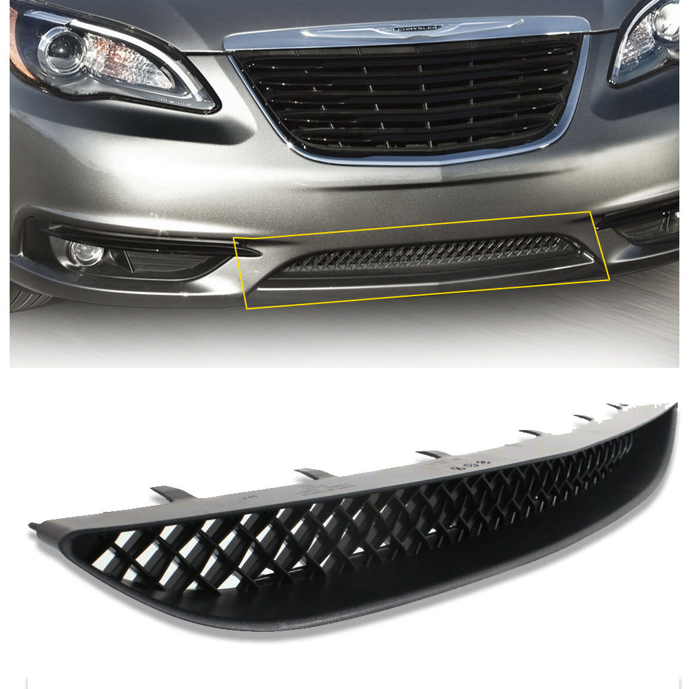 Front Bumper Lower Grill Textured Black Grille For 2011-2014 Chrysler 200