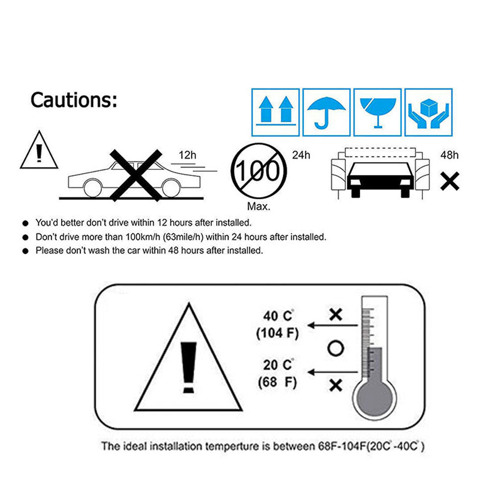 For 2006-2014 Honda Ridgeline Tape-On Dark Tinted Window Visor Rain Deflector